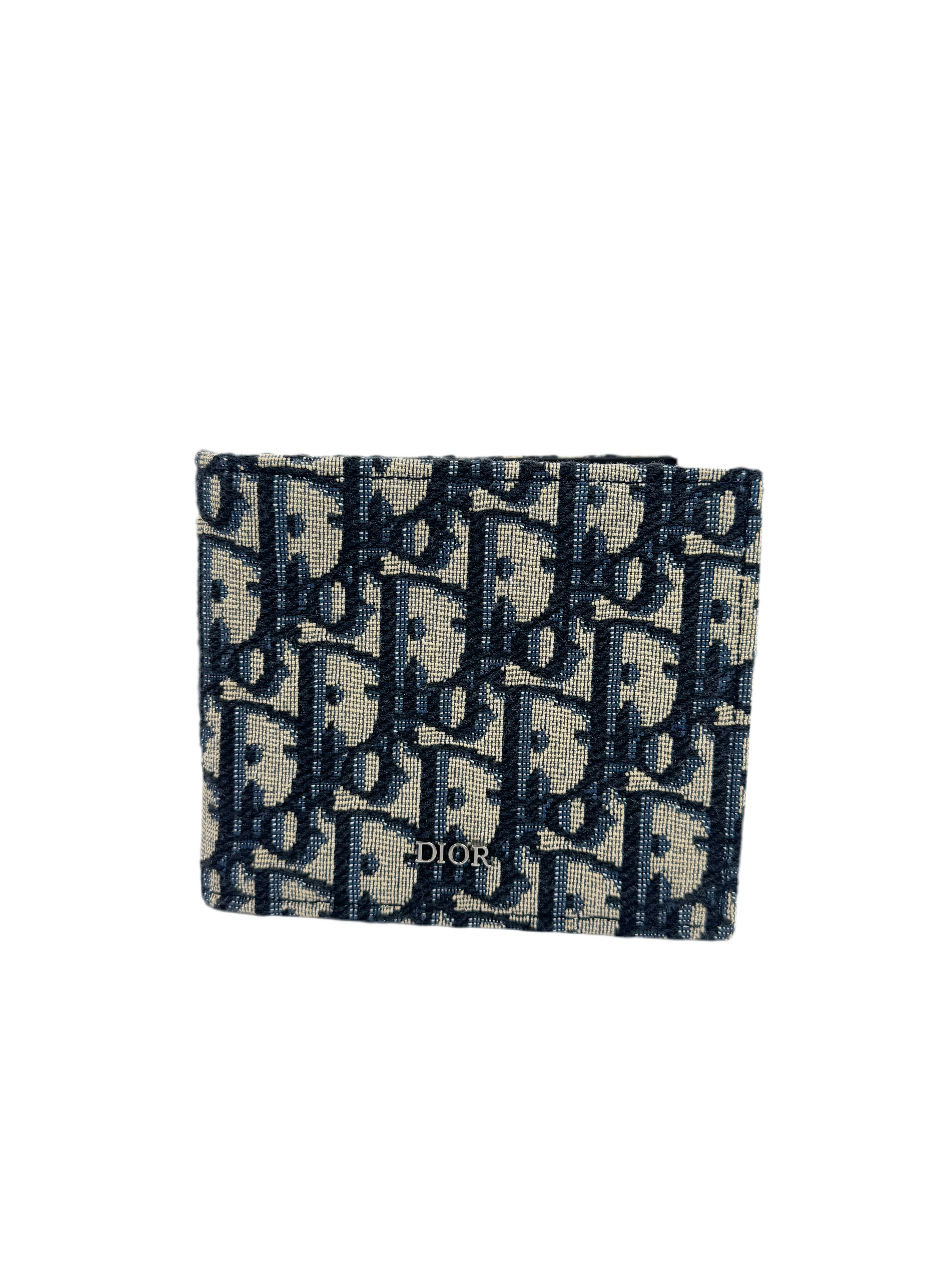Portafoglio Dior jacquard oblique